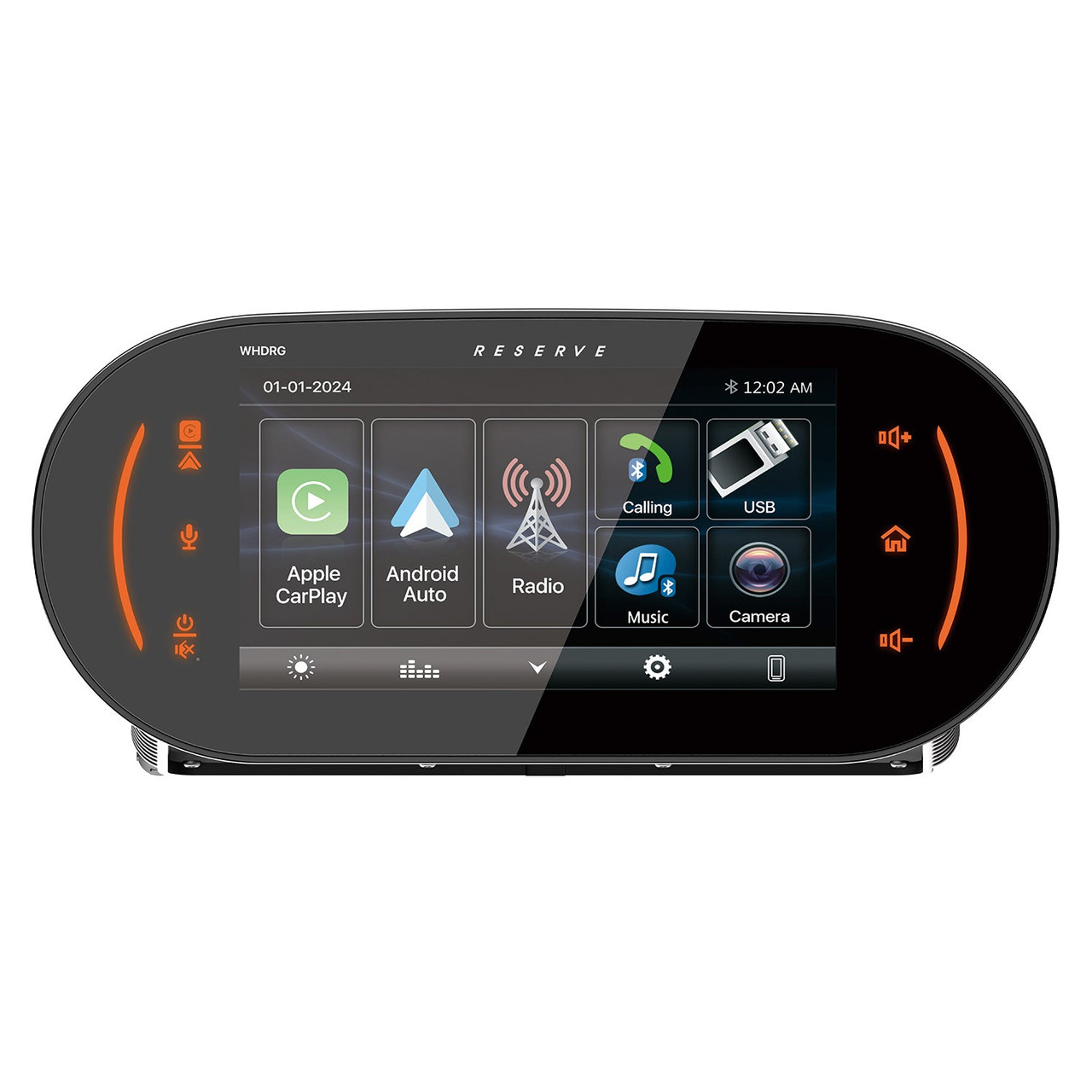 Precision Power Plug-N-Play OE Fit WIRELESS Apple® CarPlay® & Android Auto® Headunit for 1998-2013 Road Glides, 5V Preouts, QLCD 7" Screen, IPX5.