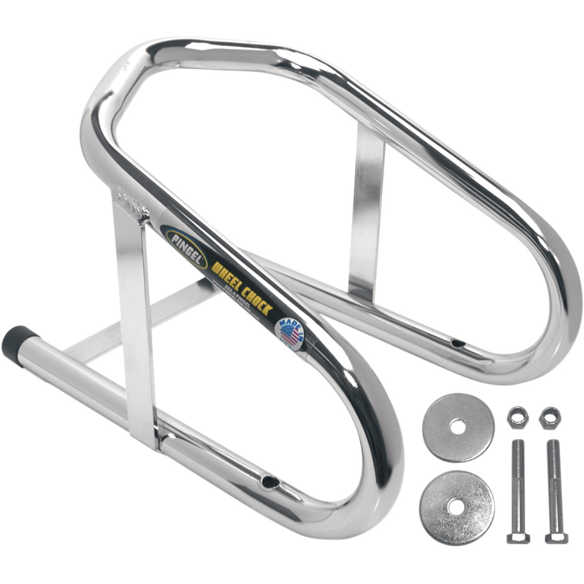 Pingel #WC65H - Wheel Chock - Permanent - Chrome - 6-1/2"
