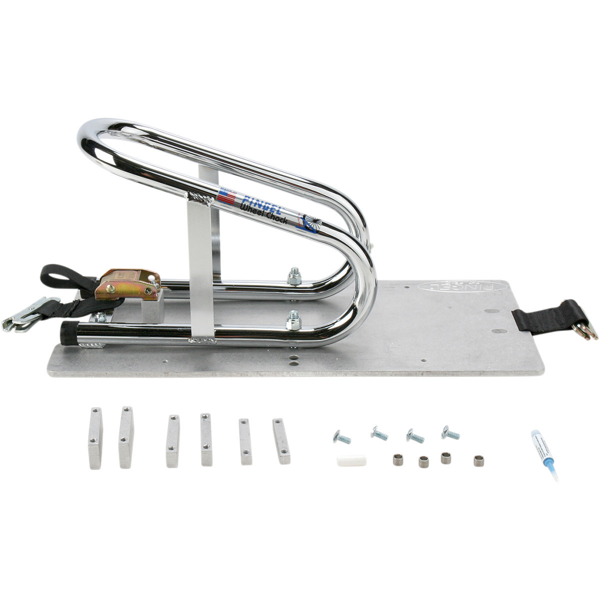Pingel #WC35ER - Wheel Chock - Series E-Track - Recessed - Removable - Chrome - 3-1/2"