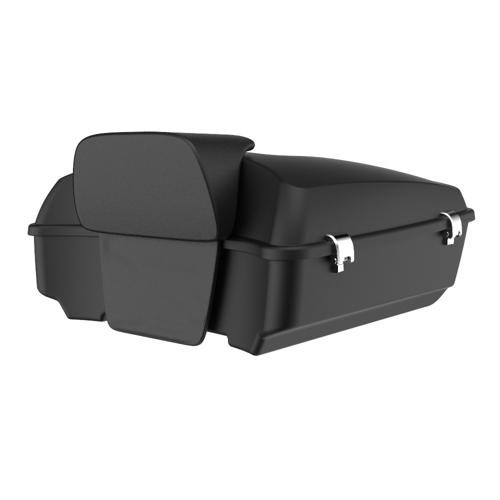 Advanblack Chopped Rear Tour Trunk Pack For '97-'26 Harley Touring / Softail — Denim Black