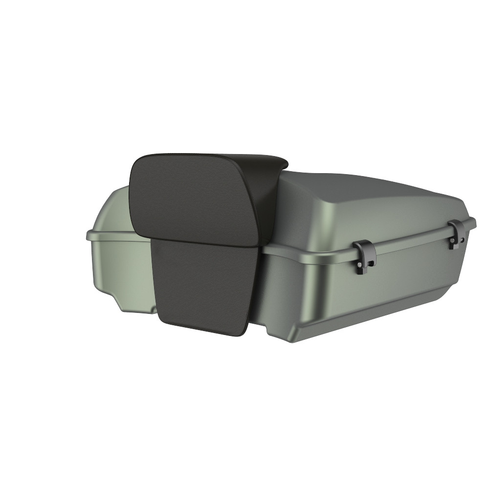 Advanblack Chopped Rear Tour Trunk Pack For '97-'26 Harley Touring / Softail — Deadwood Green Denim
