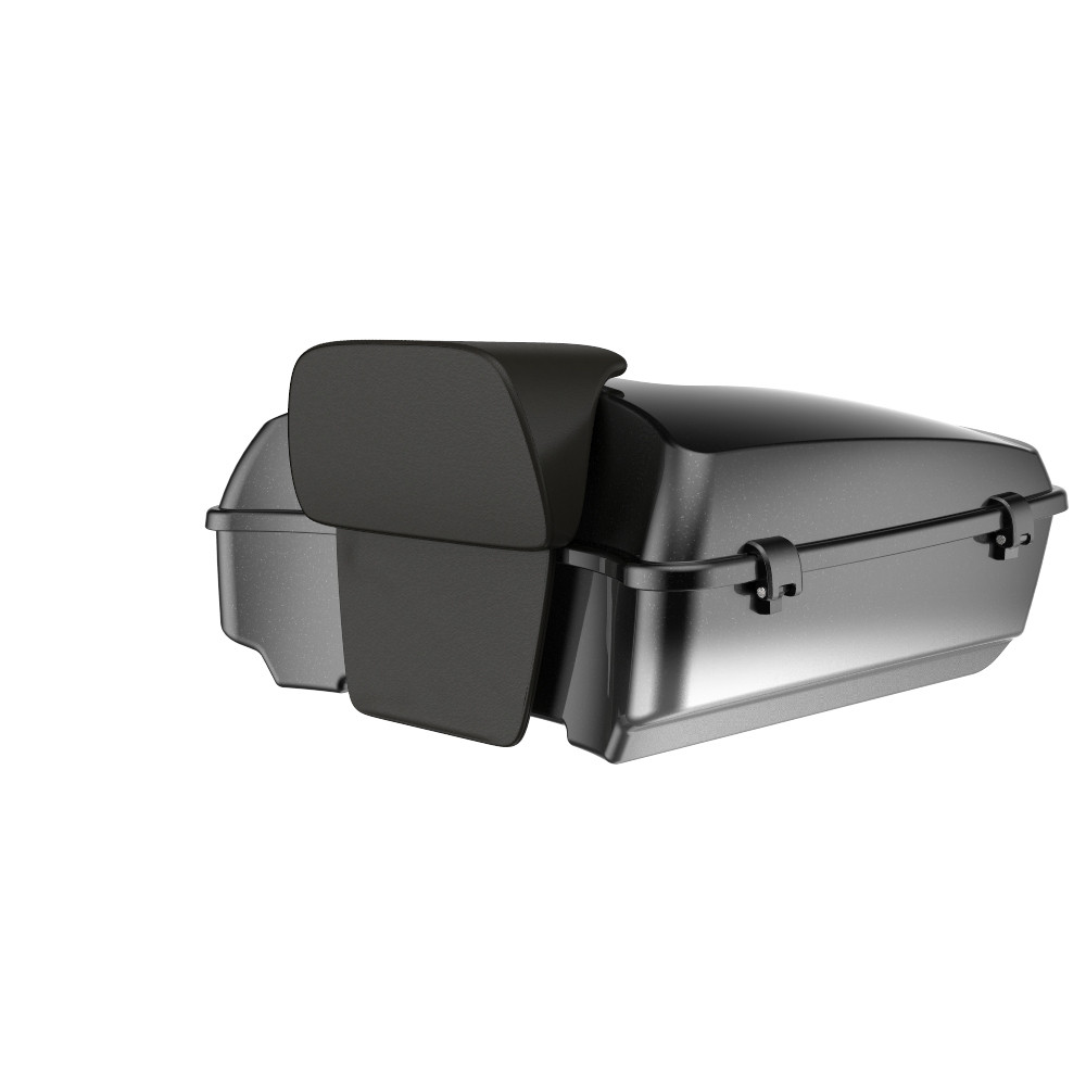 Advanblack Chopped Rear Tour Trunk Pack For '97-'26 Harley Touring / Softail — Raven Fade