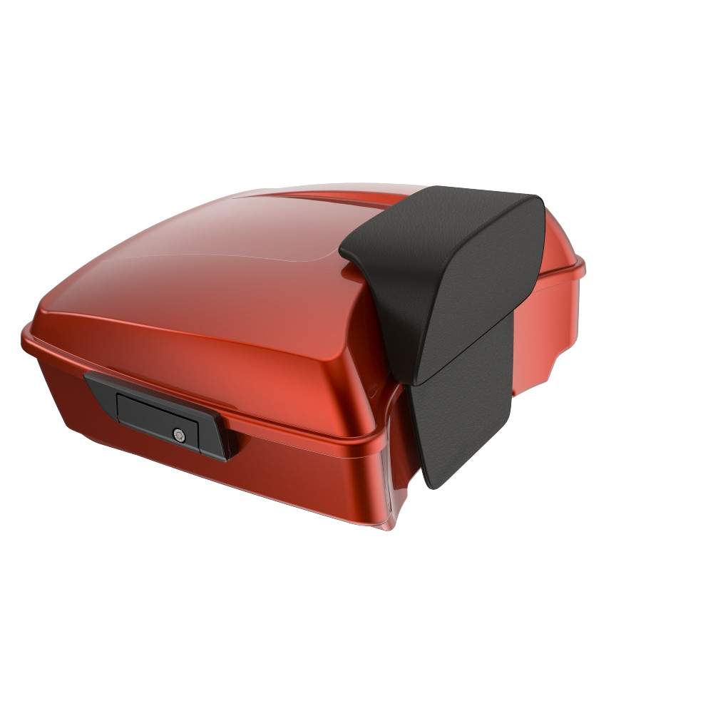 Advanblack Chopped Rear Tour Trunk Pack For '97-'26 Harley Touring / Softail — Whiskey Firestorm
