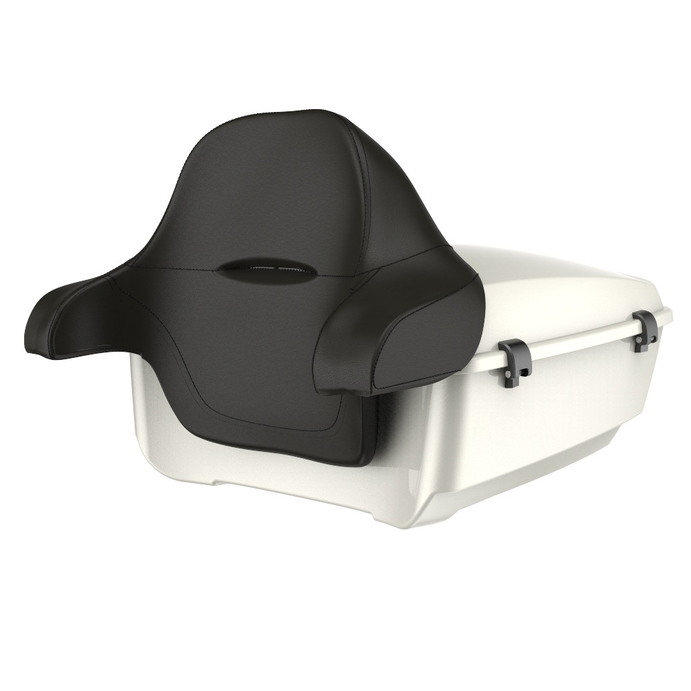 Advanblack King Rear Tour Trunk Pack For '97-'26 Harley Touring / Softail — Bonneville Salt Pearl