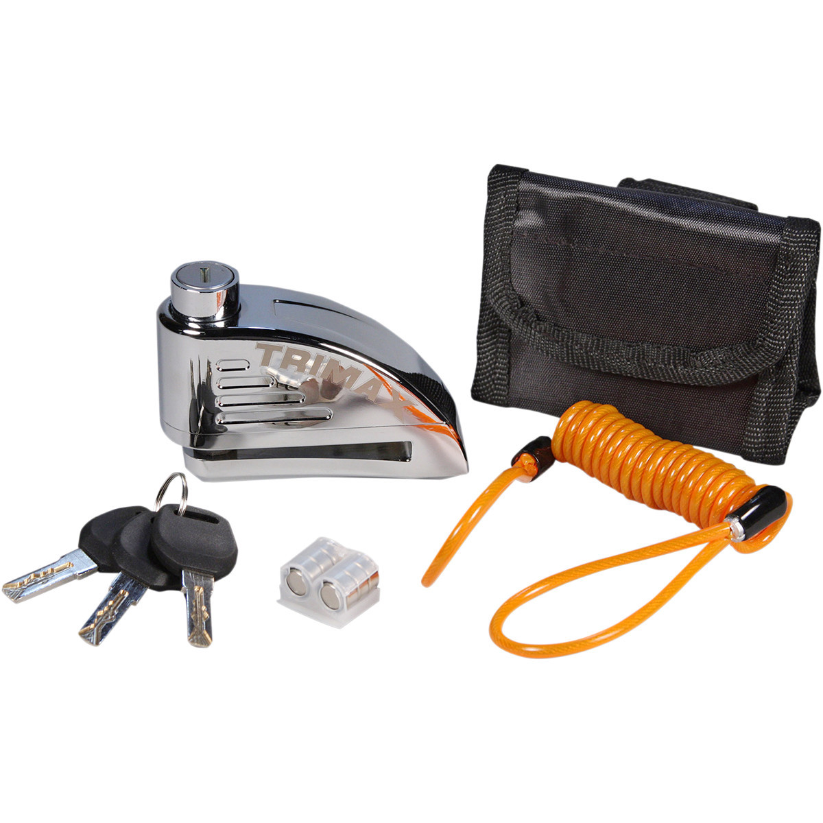 Trimax #TAL88 - Alarm Disc Lock - 7 mm Pin - Chrome
