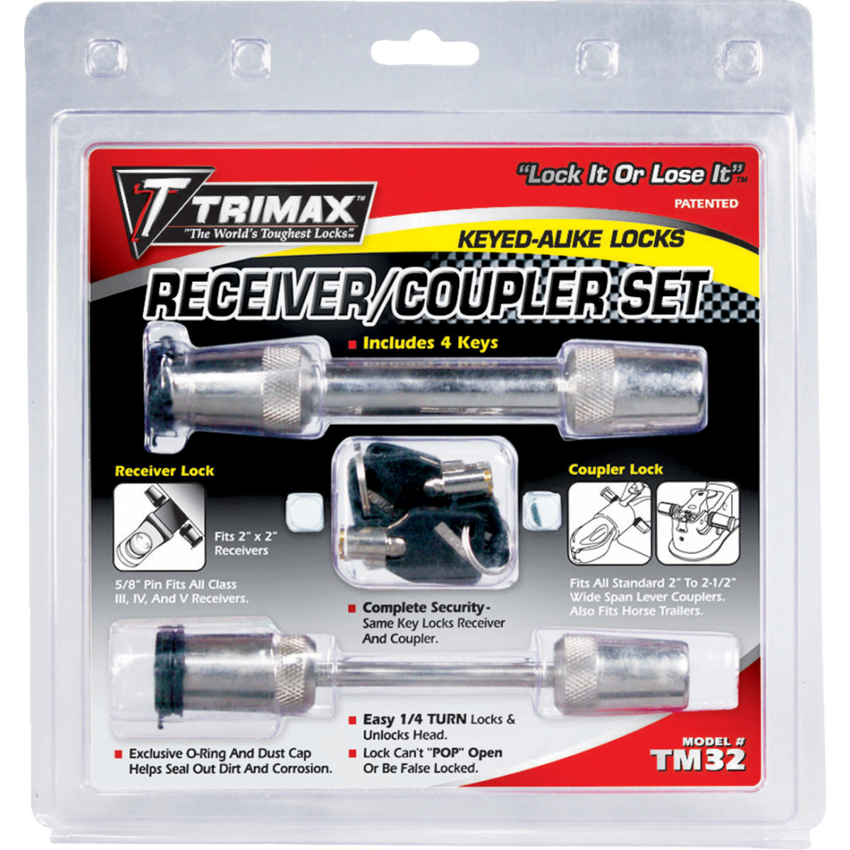Trimax #TM32 - Coupler and Receiver Lock - 2-1/2"