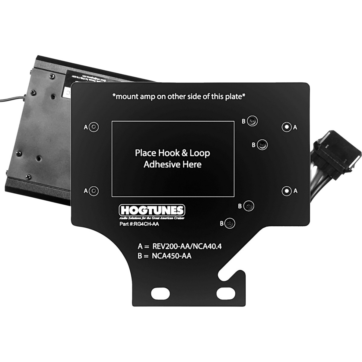Hogtunes #RG4CH-AA - Amplifier Mounting Plate - '98-'13 Road Glide