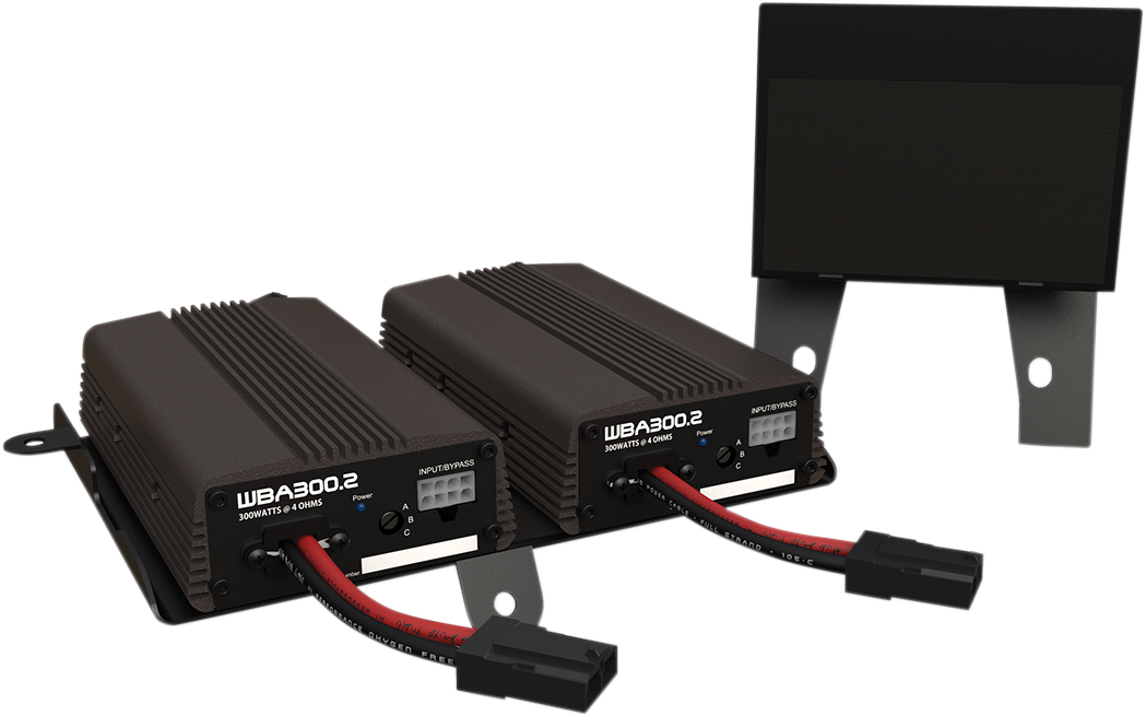 Wild Boar Audio WBA 300.2 300 Watt (@4 Ohms) 2 Channel Amp With R.E.M.I.T. For 2014+ Harley-Davidson Touring Models WBA 300.2(並行輸入品) 2 Channel Amplifier Kit