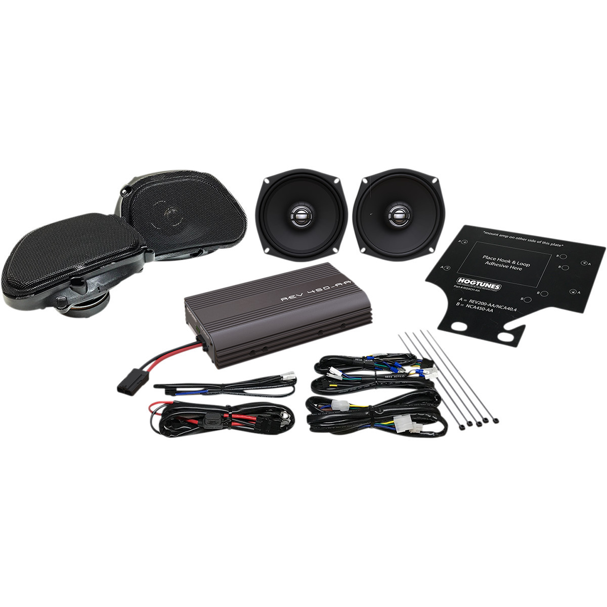 Hogtunes #REV 450 RGU KIT-AA - 200 W Amp/Speaker Kit - FLTR