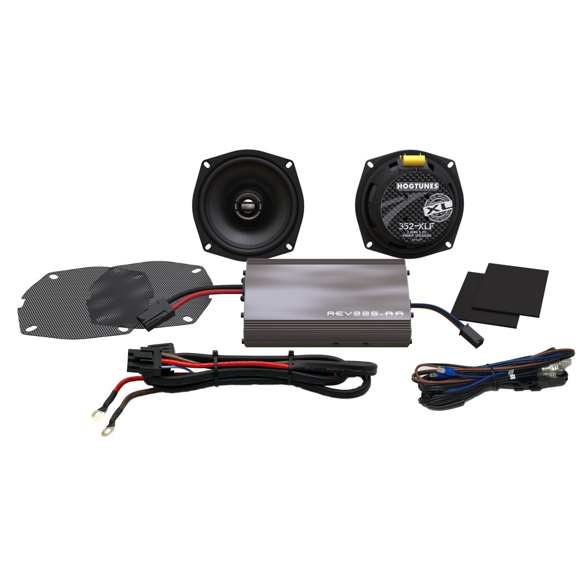Hogtunes #225 SG KIT-XL - XL Amplified Front Speakers Complete Kit - FLHT/FLHX