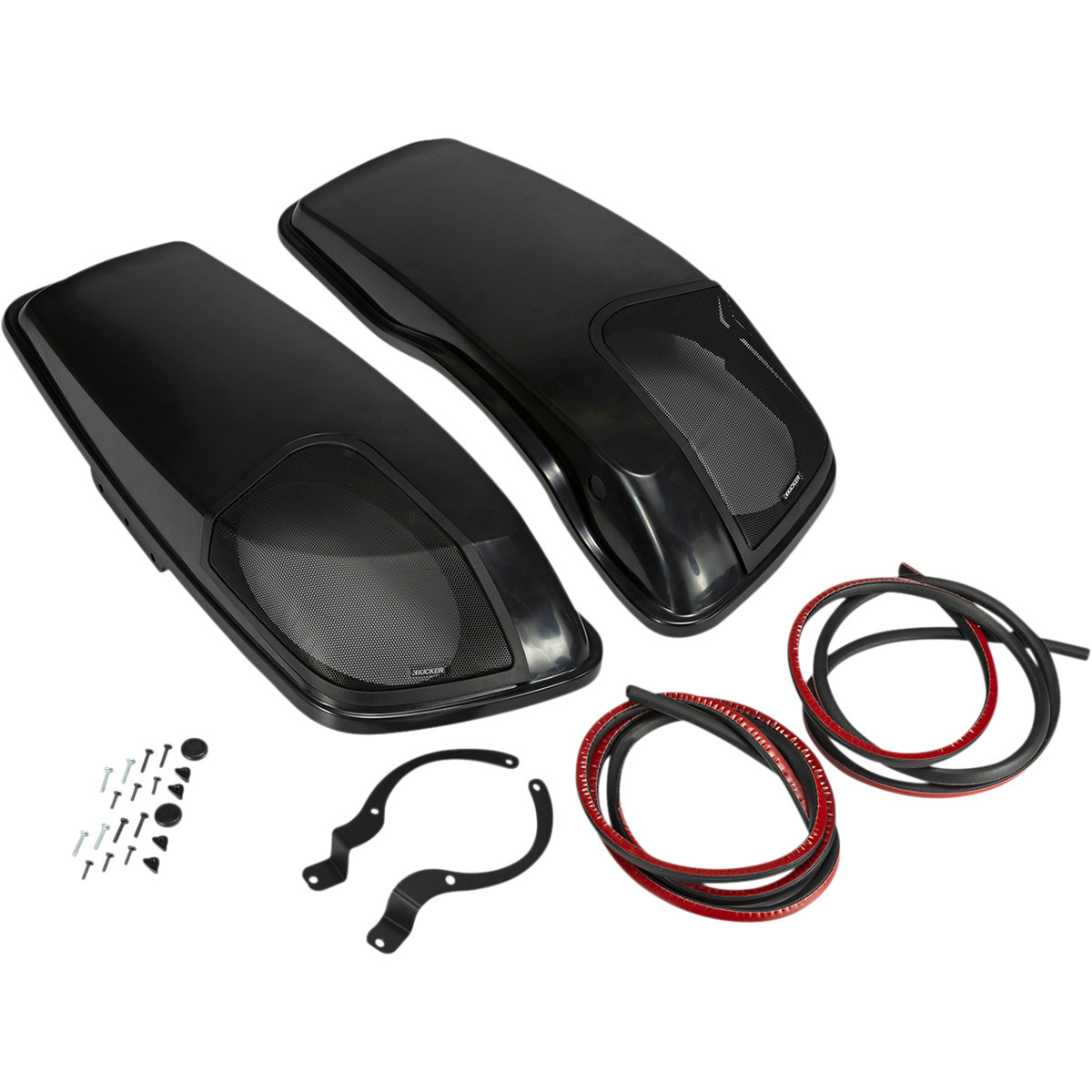 Kicker #46HDBL69VB - Speaker Lids - Vivid Black - with Speakers - '14-'23 FLHR/ FLHT/ FLHX/ FLTR