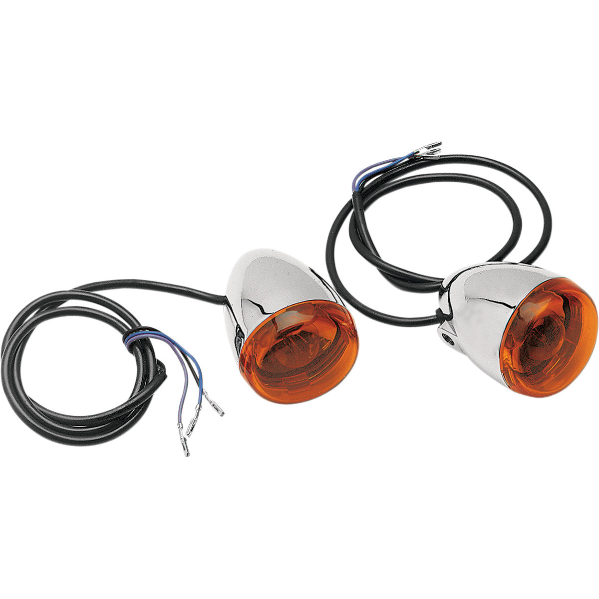 Chris Products #8500A - Front Signal Light Assembly - Chrome/Amber - Dual-Filament