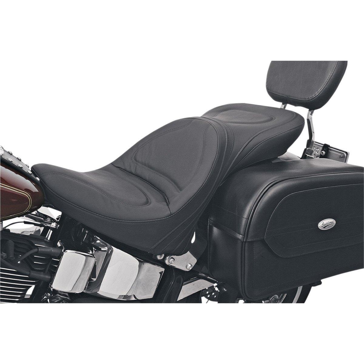 Saddlemen #8150JS - Seat - Explorer™ - Without Backrest - Stitched - Black - FL/FX '00-'06