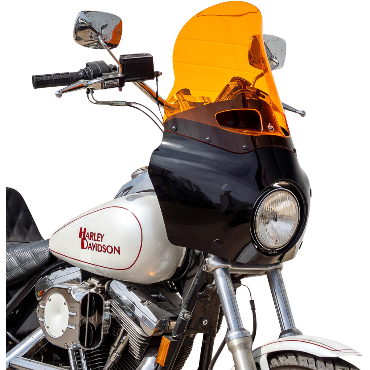 Klock Werks #KWW-06-0620 - Windshield - Road Warrior Fairing - 15" - Orange