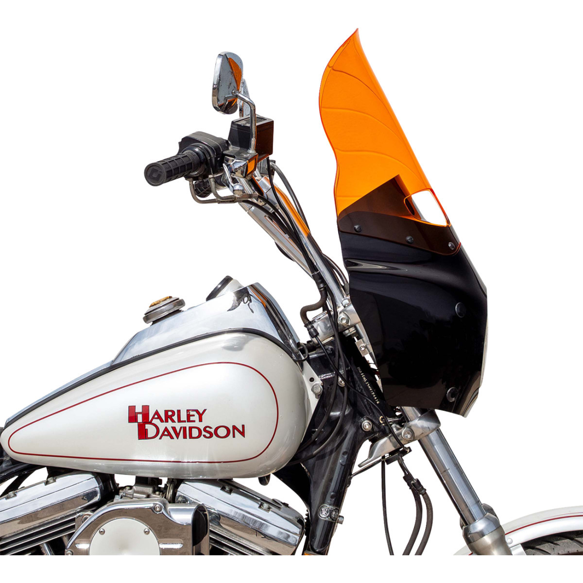 Klock Werks #KWW-06-0620 - Windshield - Road Warrior Fairing - 15" - Orange