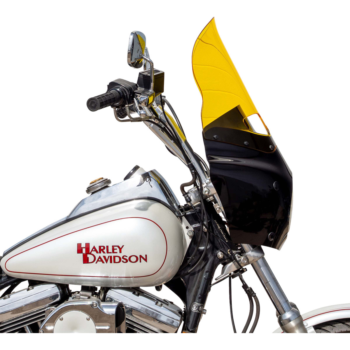 Klock Werks #KWW-06-0621 - Windshield - Road Warrior Fairing - 15" - Yellow