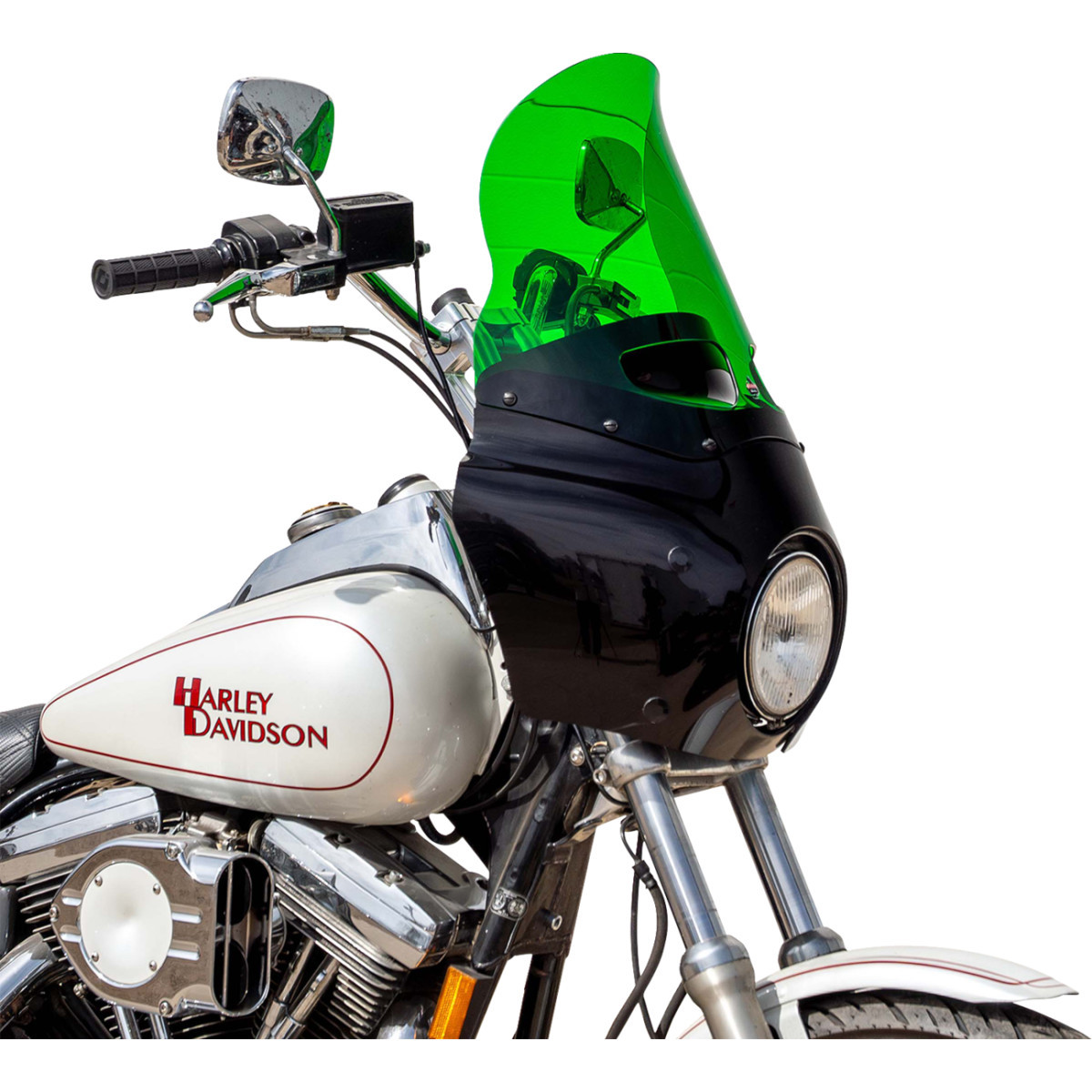 Klock Werks #KWW-06-0622 - Windshield - Road Warrior Fairing - 15" - Green