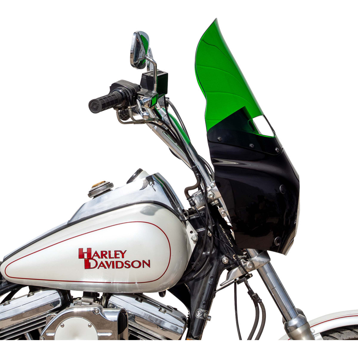 Klock Werks #KWW-06-0622 - Windshield - Road Warrior Fairing - 15" - Green