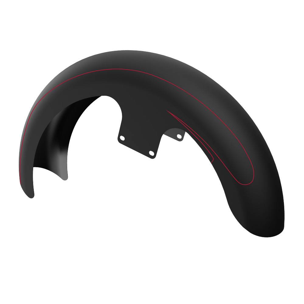 21" Reveal Wrapper Hugger Front Fender For '09-'23 Harley Touring
