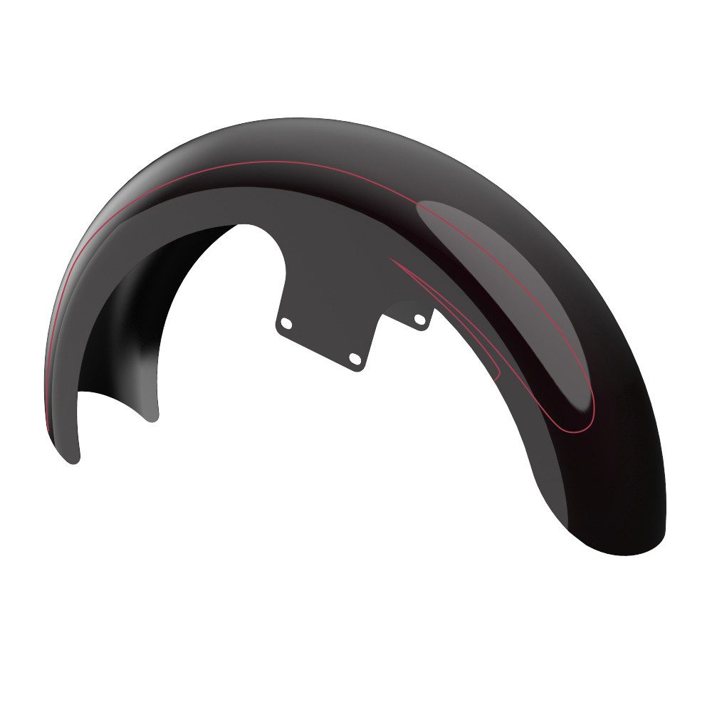 21" Reveal Wrapper Hugger Front Fender For '09-'23 Harley Touring