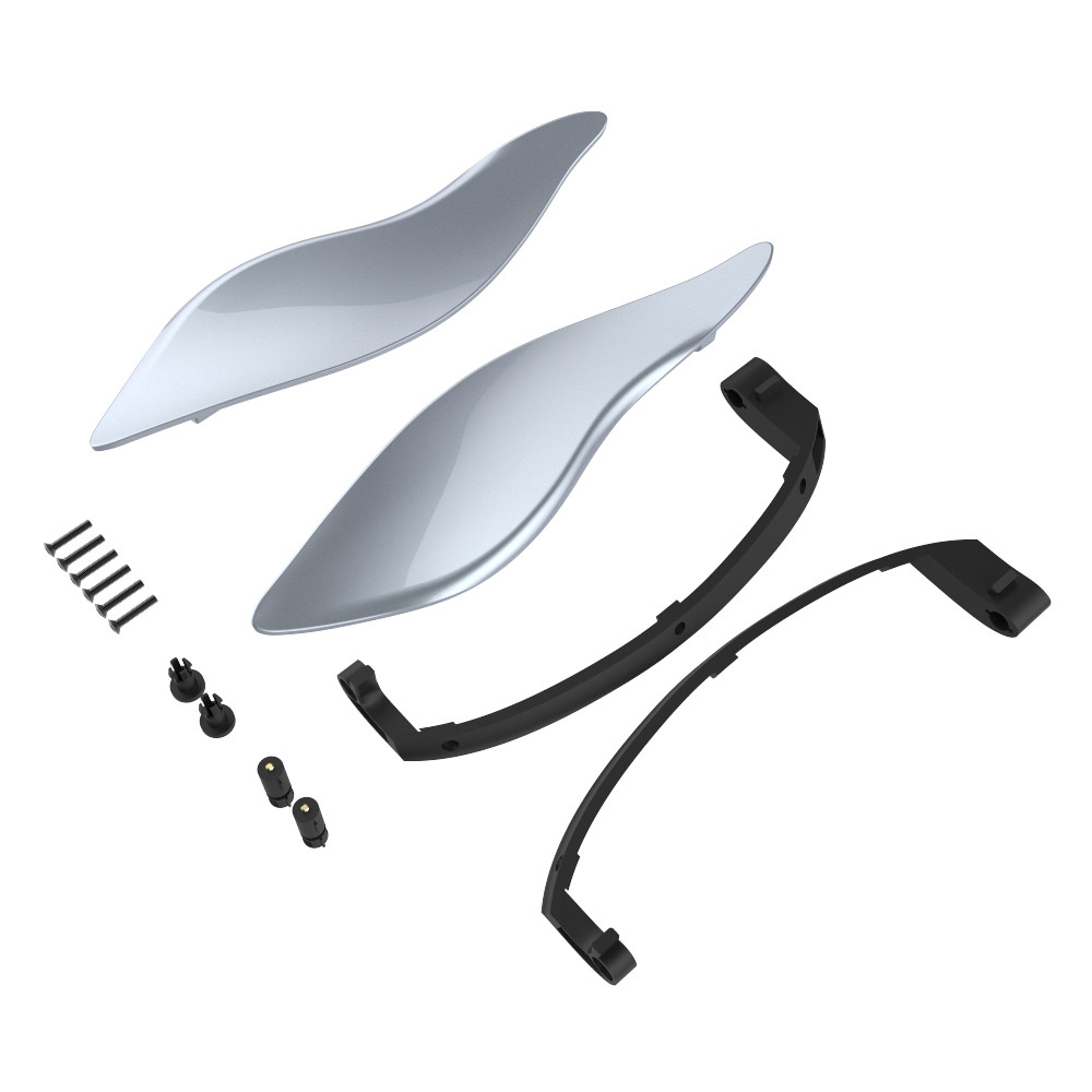 Advanblack Adjustable Fairing Air Deflectors for 2014-2023 Harley Batwing