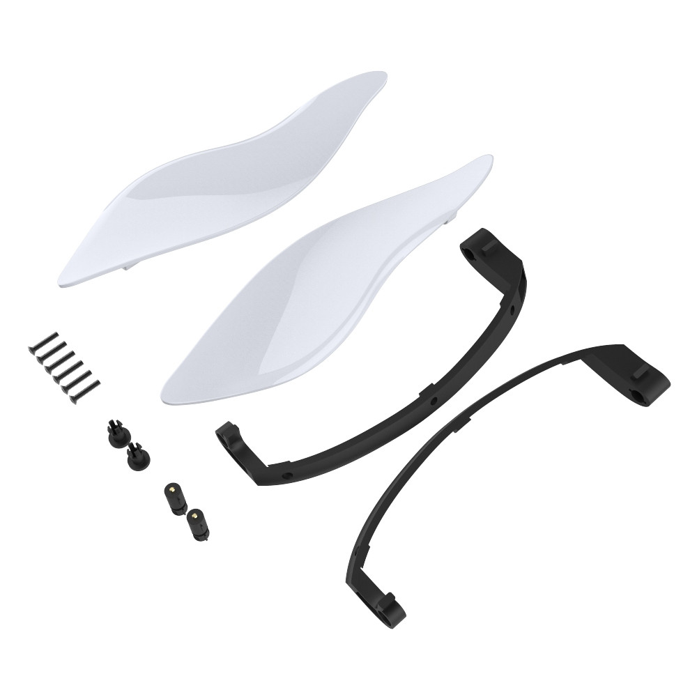 Advanblack Adjustable Fairing Air Deflectors for 2014-2023 Harley Batwing