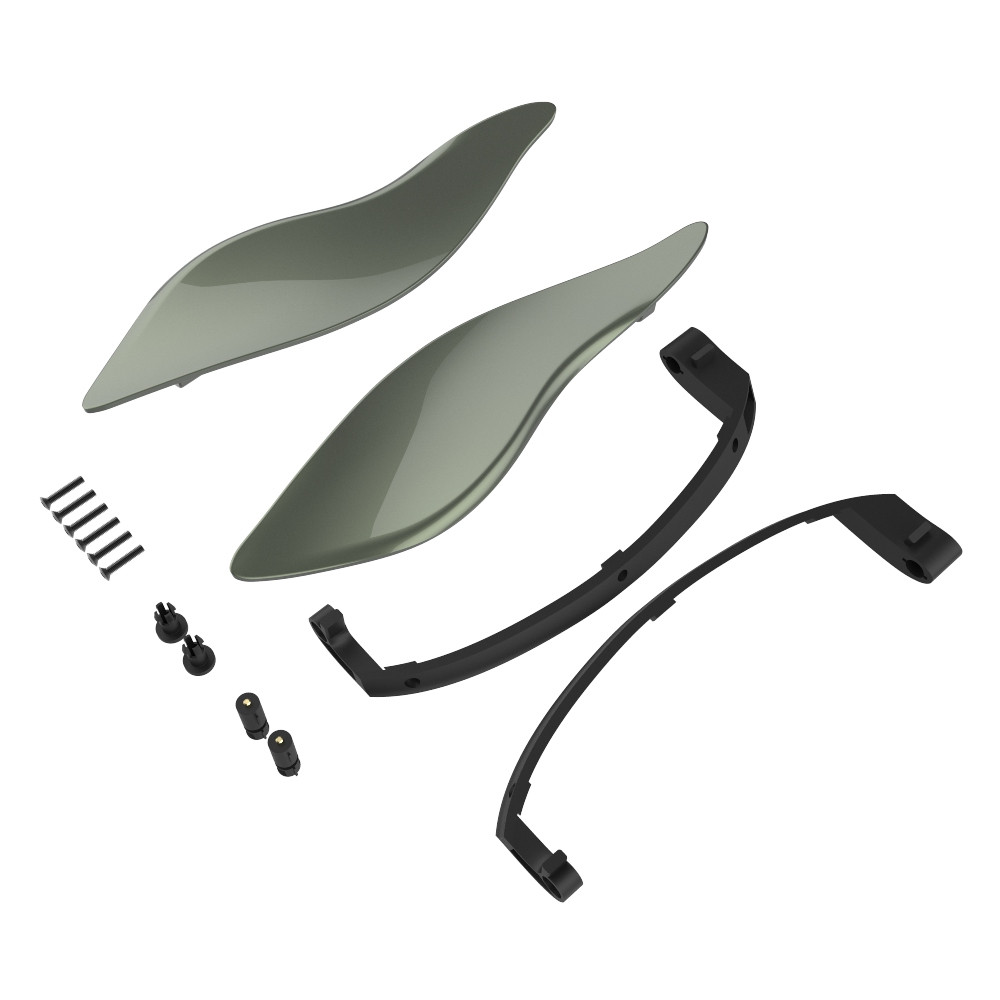 Advanblack Adjustable Fairing Air Deflectors for 2014-2023 Harley Batwing