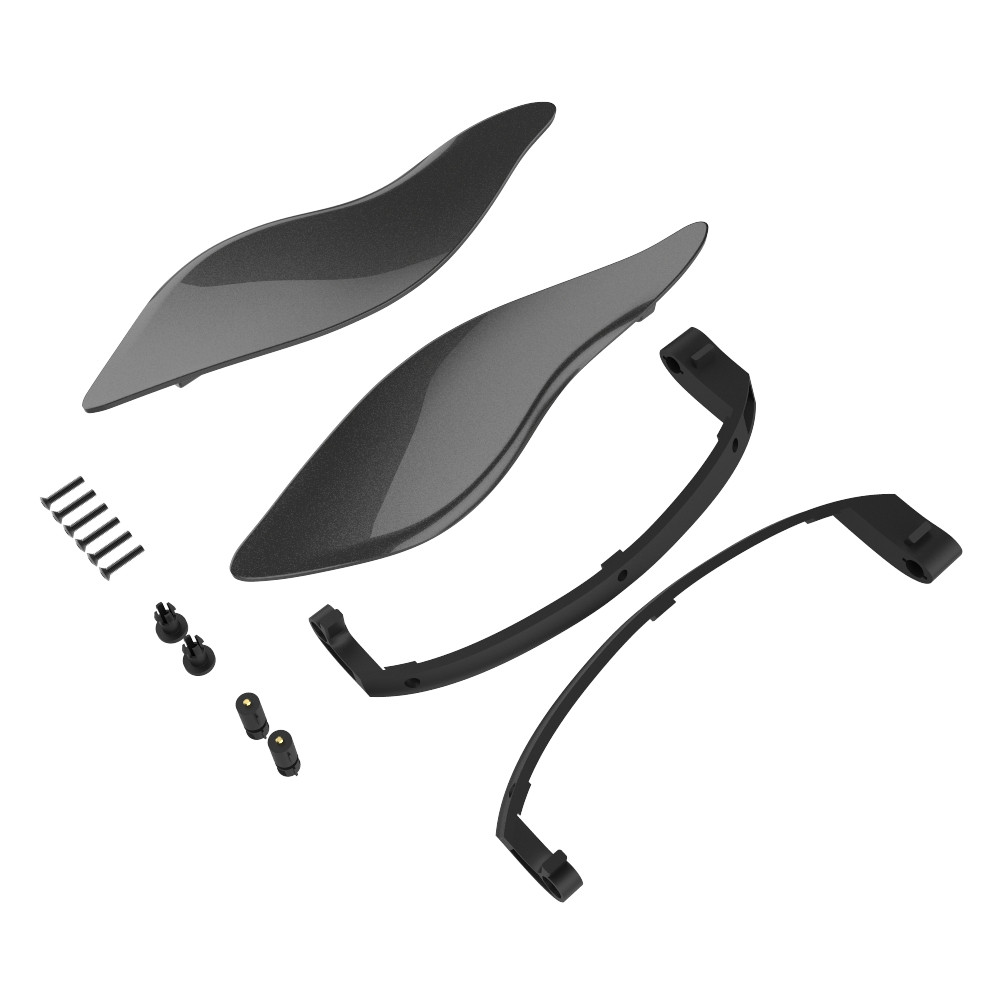 Advanblack Adjustable Fairing Air Deflectors for 2014-2023 Harley Batwing