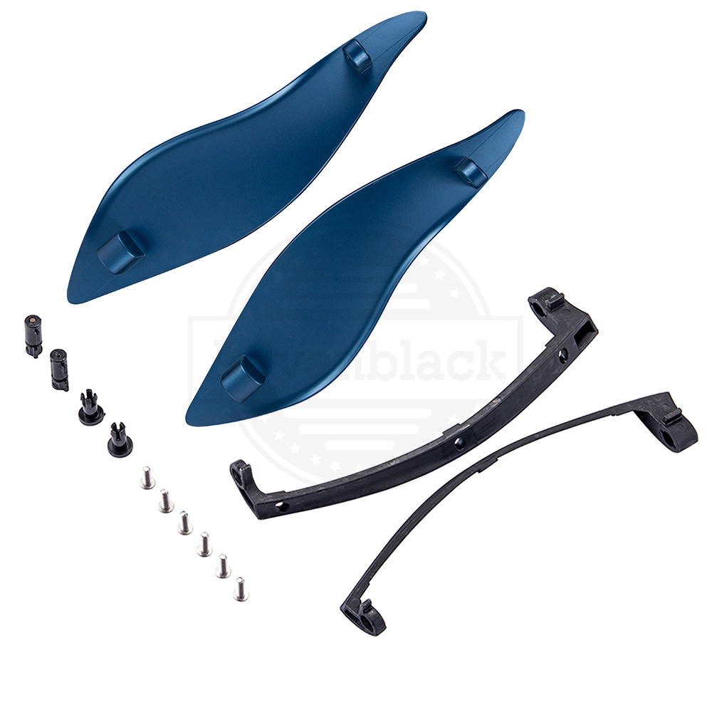 Advanblack Adjustable Fairing Air Deflectors for 2014-2023 Harley Batwing