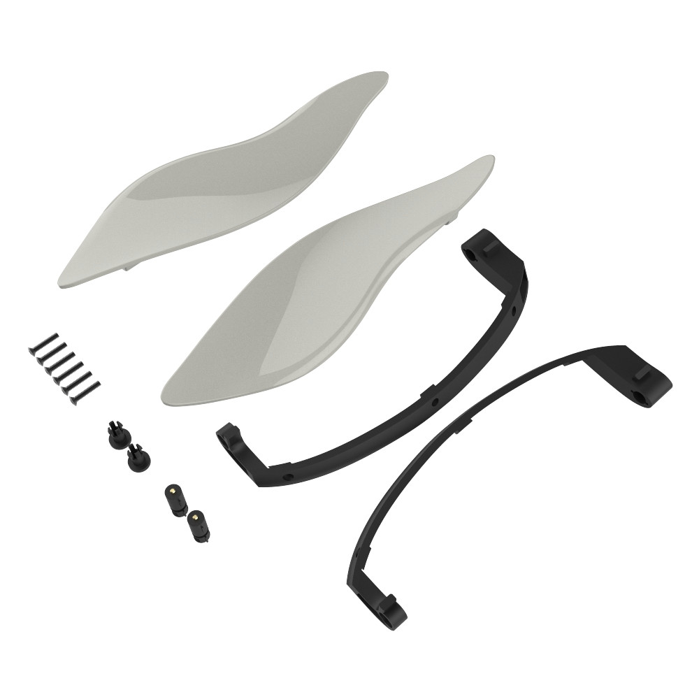 Advanblack Adjustable Fairing Air Deflectors for 2014-2023 Harley Batwing