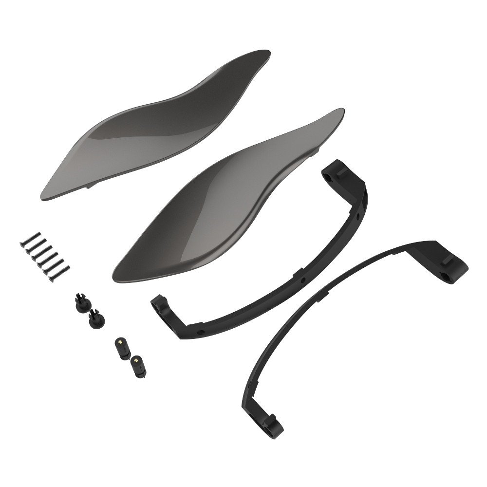 Advanblack Adjustable Fairing Air Deflectors for 2014-2023 Harley Batwing