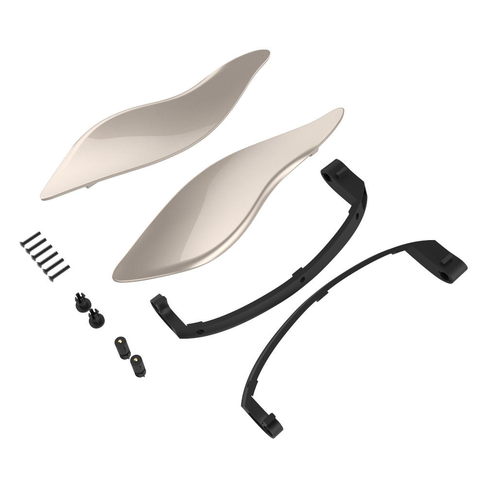 Advanblack Adjustable Fairing Air Deflectors for 2014-2023 Harley Batwing