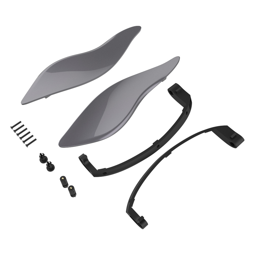 Advanblack Adjustable Fairing Air Deflectors for 2014-2023 Harley Batwing