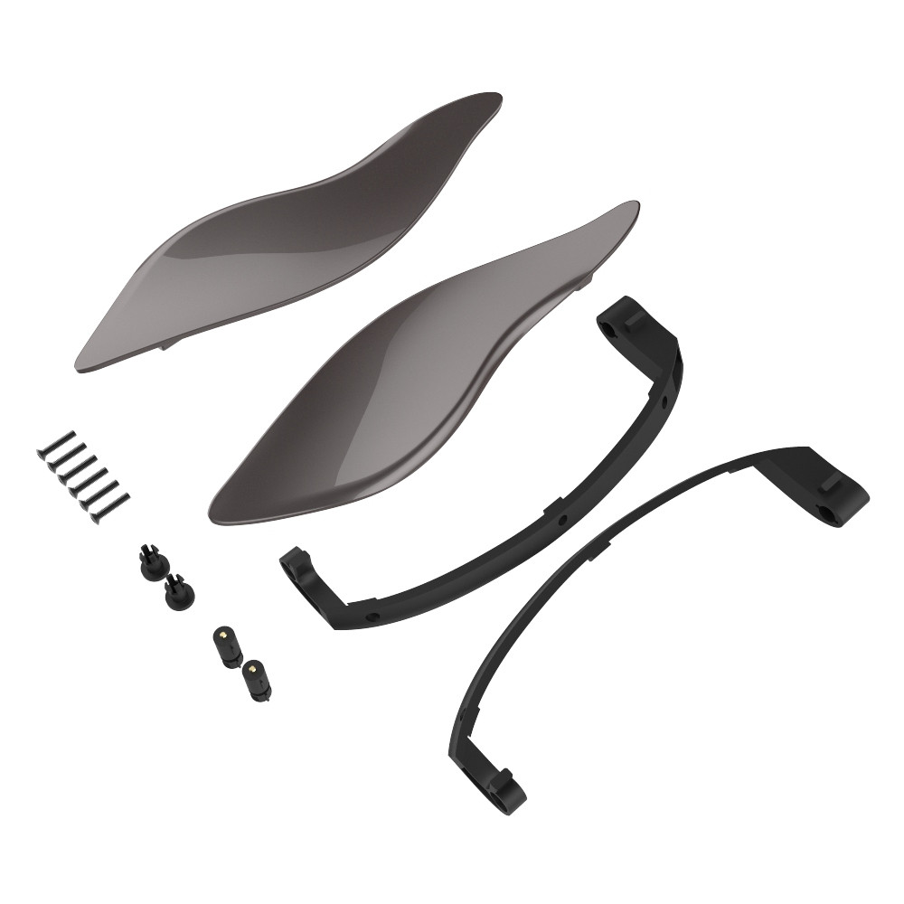 Advanblack Adjustable Fairing Air Deflectors for 2014-2023 Harley Batwing