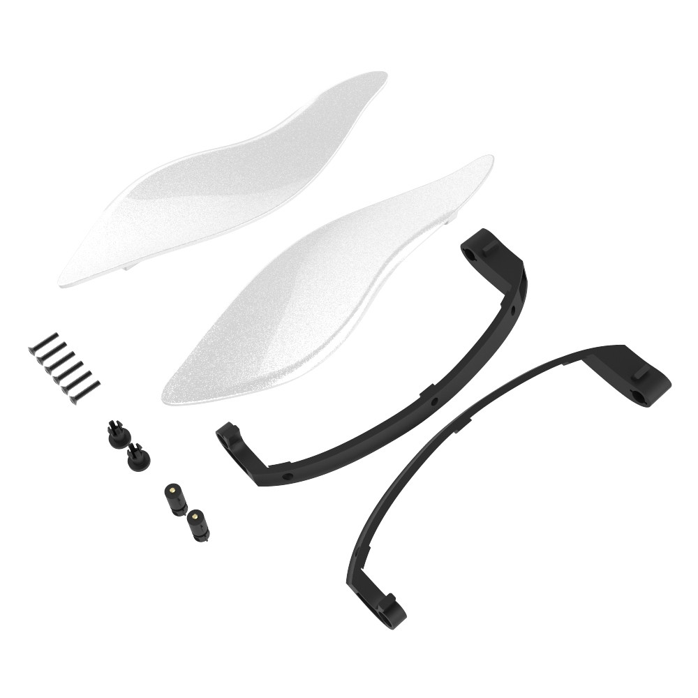 Advanblack Adjustable Fairing Air Deflectors for 2014-2023 Harley Batwing