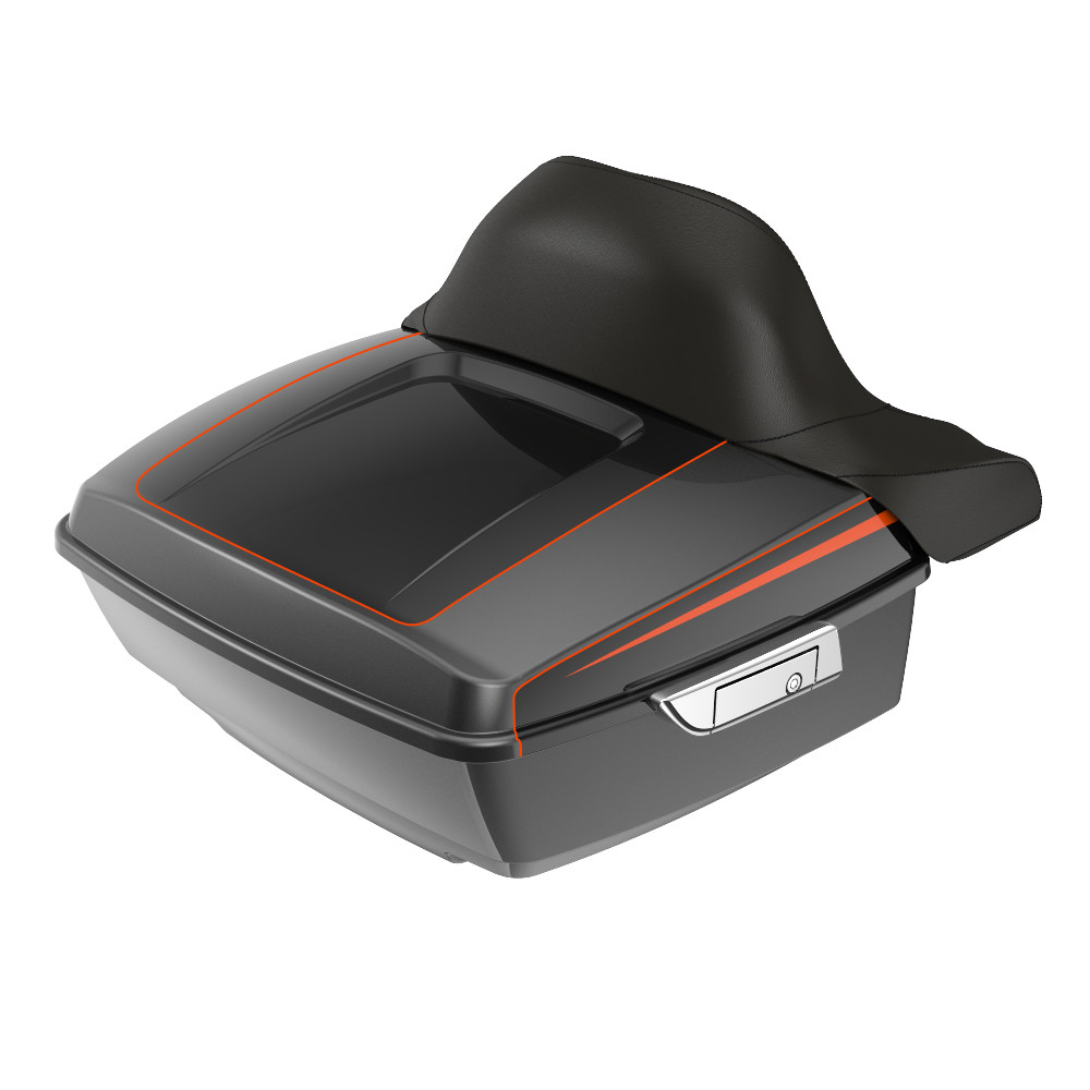 Advanblack King Rear Tour Trunk Pack For '97-'26 Harley Touring / Softail