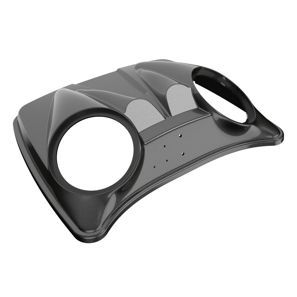 Dual 8'' Speaker Lids for Advanblack / OEM Harley Rushmore Razor, Chopped & King Rear Tour Trunk Pack