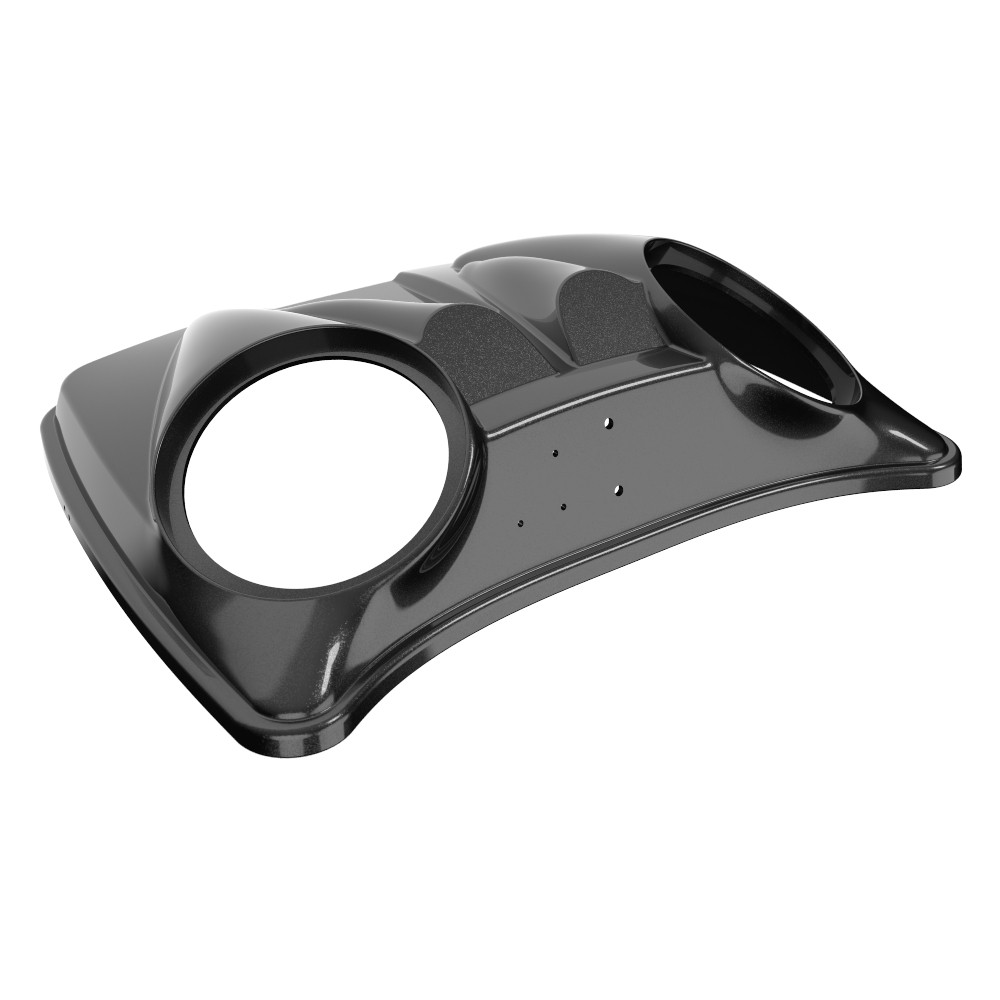 Dual 8'' Speaker Lids for Advanblack / OEM Harley Rushmore Razor, Chopped & King Rear Tour Trunk Pack