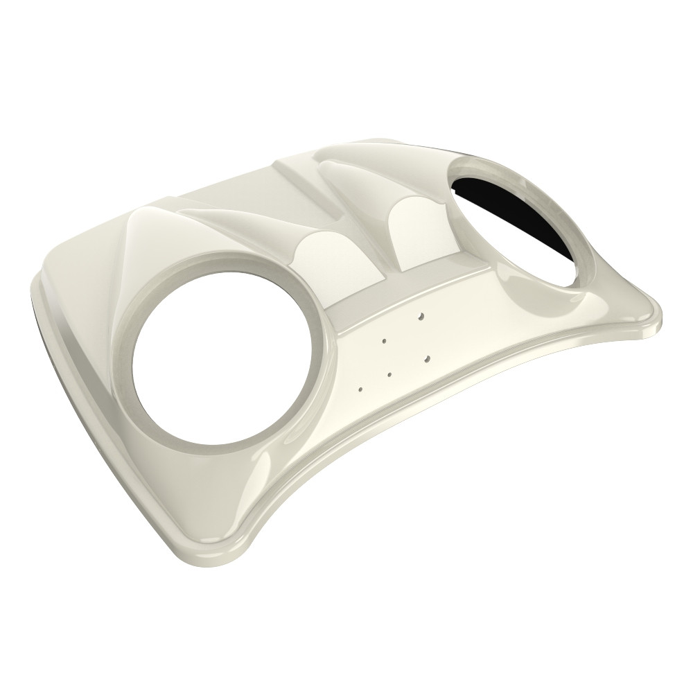 Dual 8'' Speaker Lids for Advanblack / OEM Harley Rushmore Razor, Chopped & King Rear Tour Trunk Pack