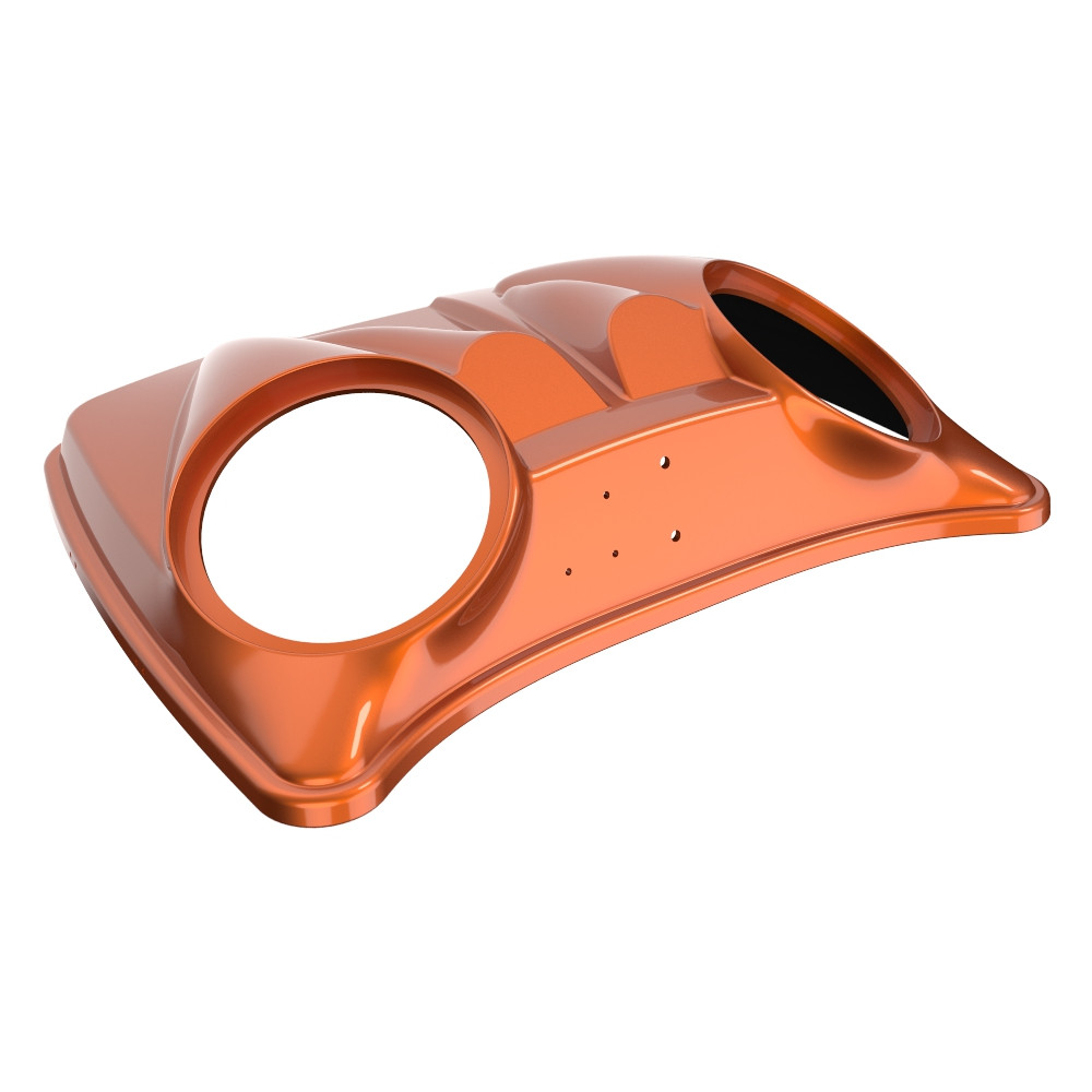 Dual 8'' Speaker Lids for Advanblack / OEM Harley Rushmore Razor, Chopped & King Rear Tour Trunk Pack