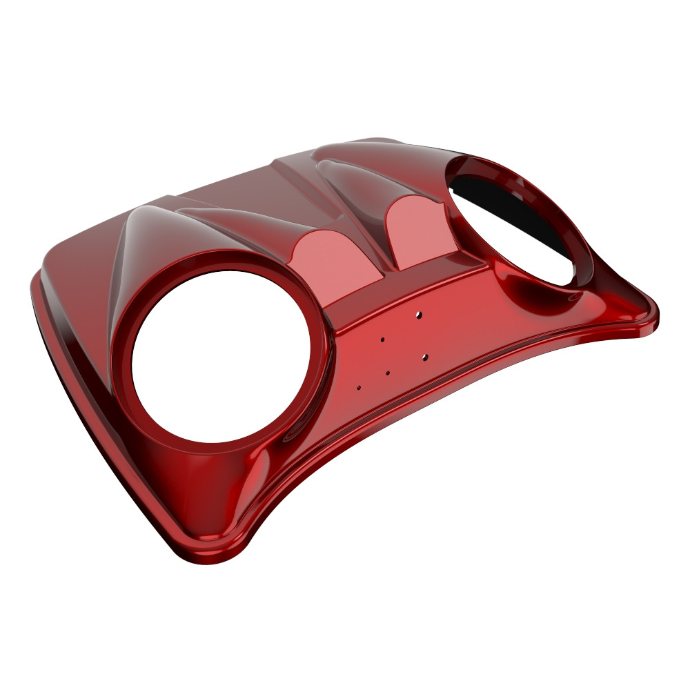 Dual 8'' Speaker Lids for Advanblack / OEM Harley Rushmore Razor, Chopped & King Rear Tour Trunk Pack