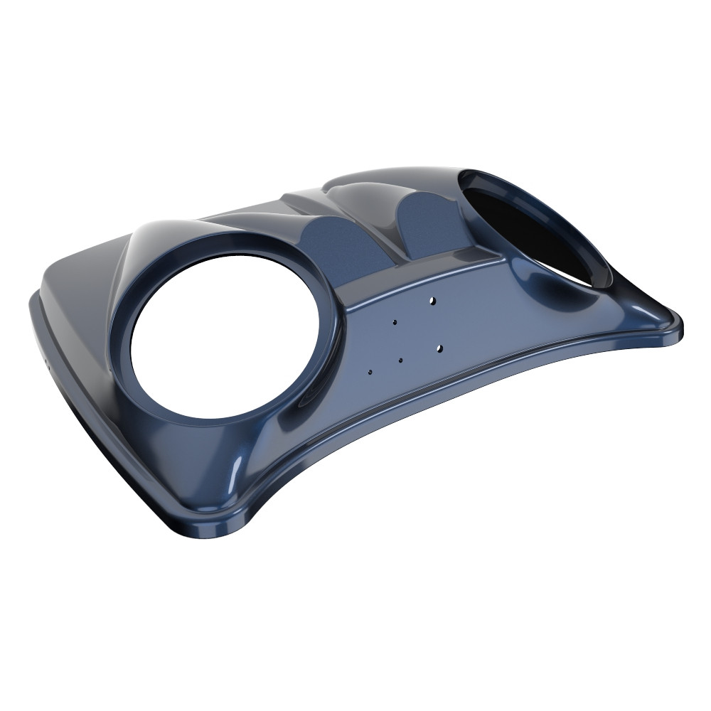 Dual 8'' Speaker Lids for Advanblack / OEM Harley Rushmore Razor, Chopped & King Rear Tour Trunk Pack