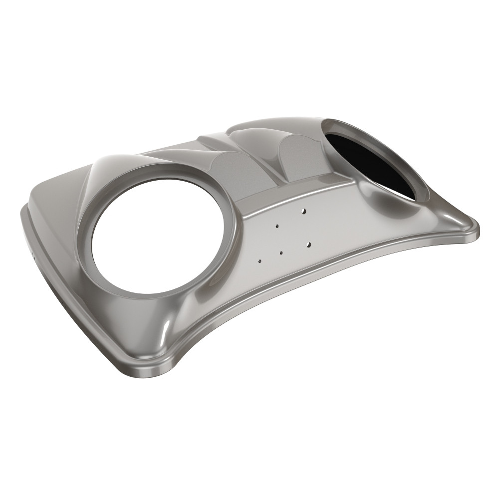 Dual 8'' Speaker Lids for Advanblack / OEM Harley Rushmore Razor, Chopped & King Rear Tour Trunk Pack