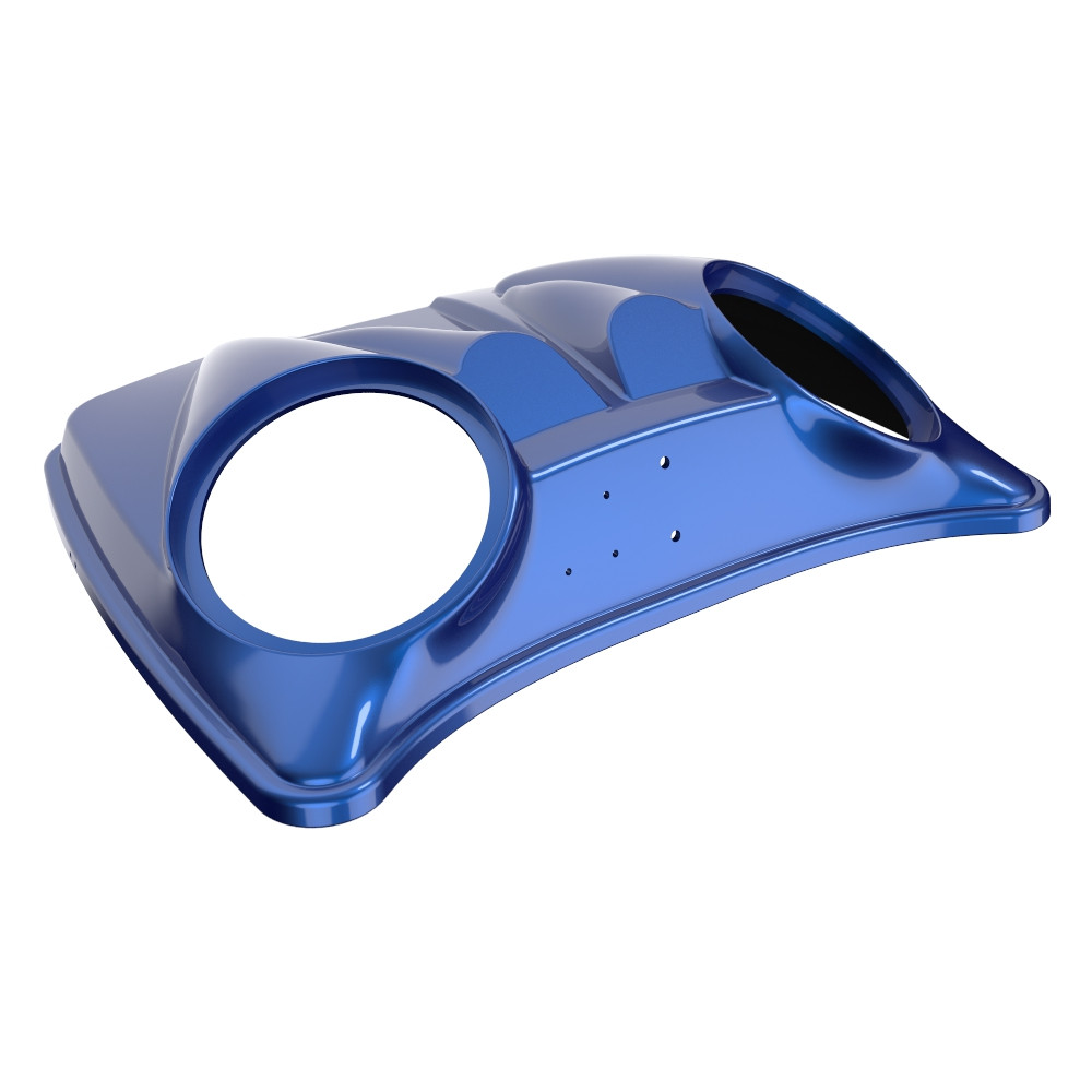 Dual 8'' Speaker Lids for Advanblack / OEM Harley Rushmore Razor, Chopped & King Rear Tour Trunk Pack