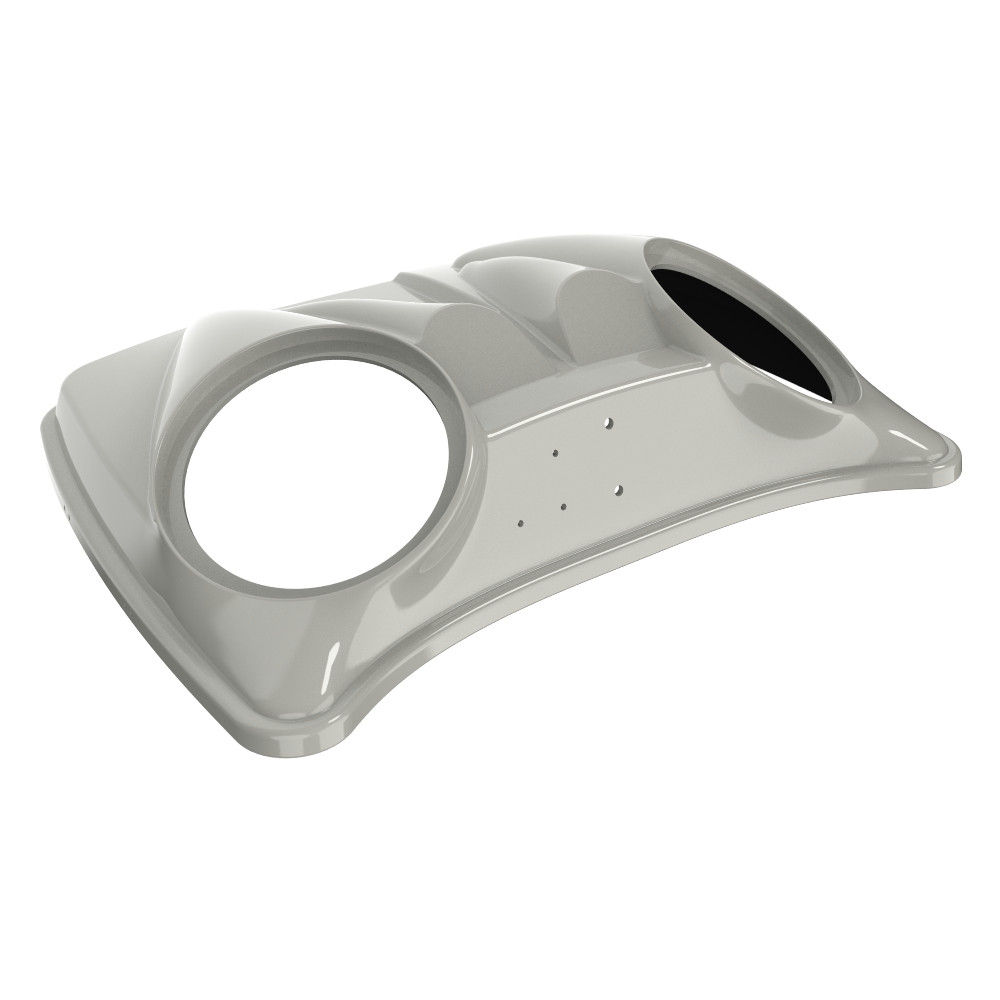Dual 8'' Speaker Lids for Advanblack / OEM Harley Rushmore Razor, Chopped & King Rear Tour Trunk Pack