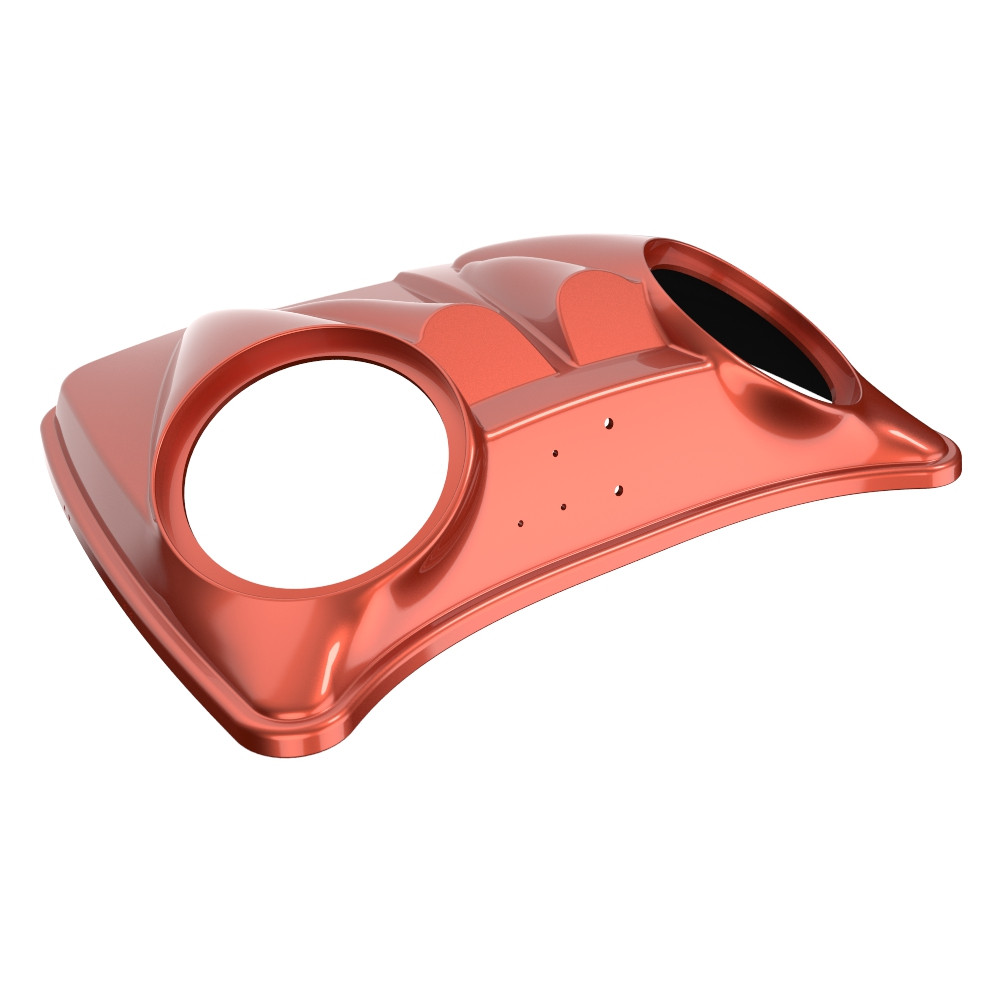 Dual 8'' Speaker Lids for Advanblack / OEM Harley Rushmore Razor, Chopped & King Rear Tour Trunk Pack