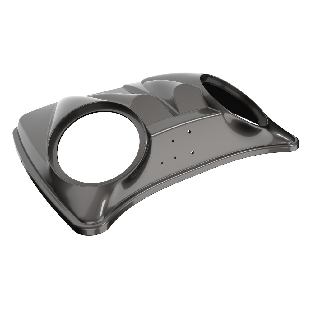 Dual 8'' Speaker Lids for Advanblack / OEM Harley Rushmore Razor, Chopped & King Rear Tour Trunk Pack