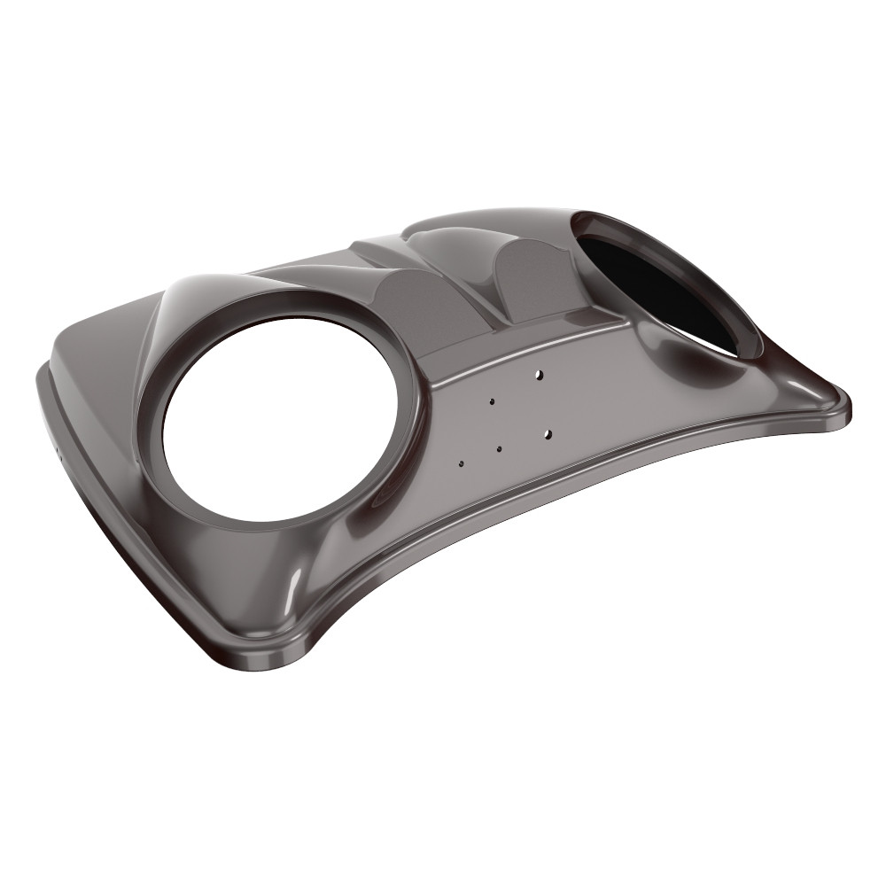 Dual 8'' Speaker Lids for Advanblack / OEM Harley Rushmore Razor, Chopped & King Rear Tour Trunk Pack