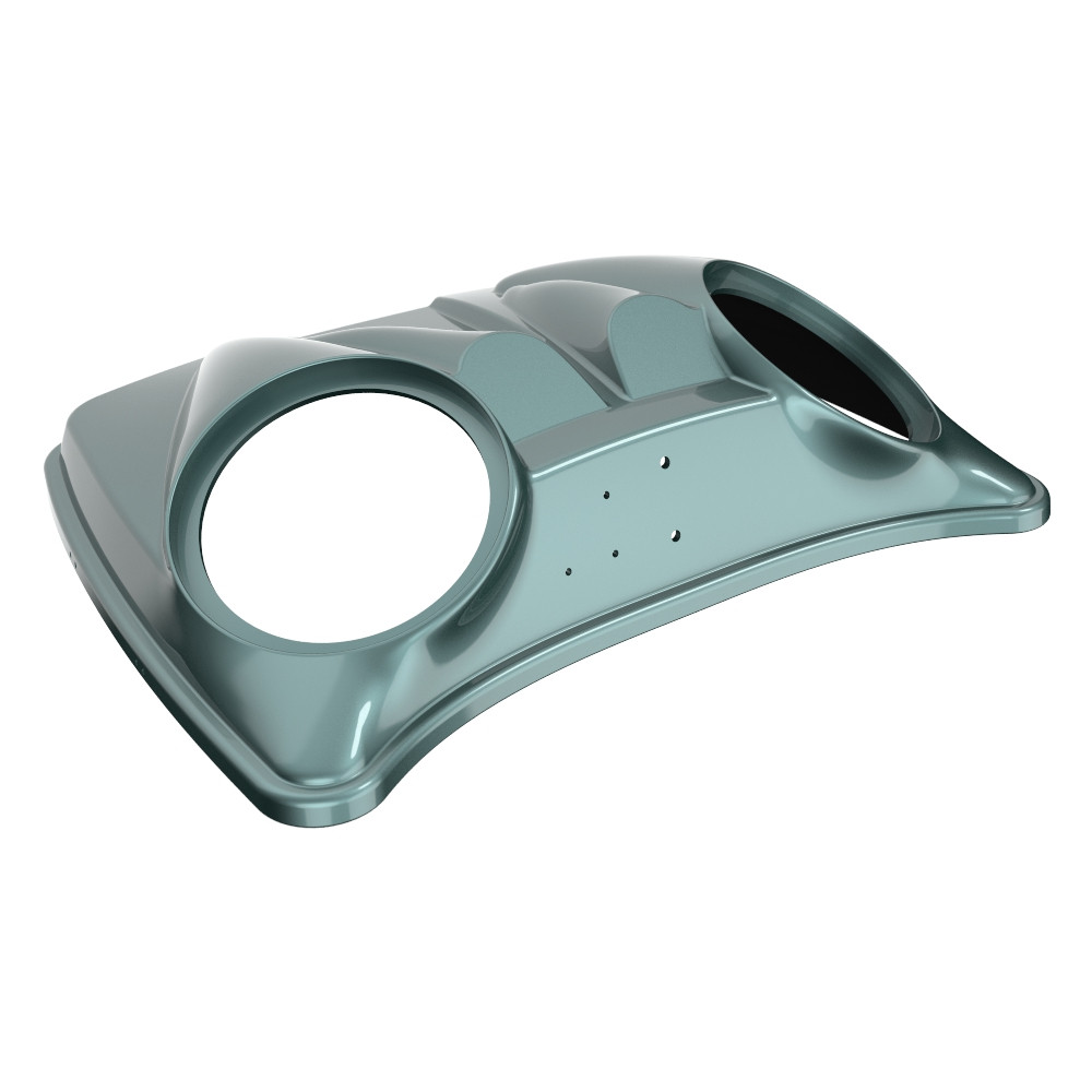 Dual 8'' Speaker Lids for Advanblack / OEM Harley Rushmore Razor, Chopped & King Rear Tour Trunk Pack