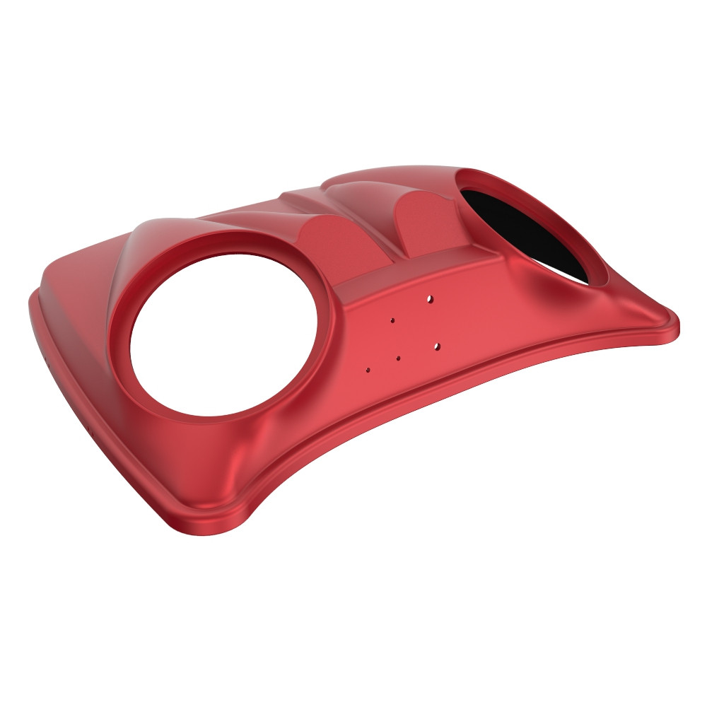 Dual 8'' Speaker Lids for Advanblack / OEM Harley Rushmore Razor, Chopped & King Rear Tour Trunk Pack